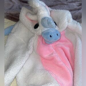White and pink unicorn onesie size small🦄